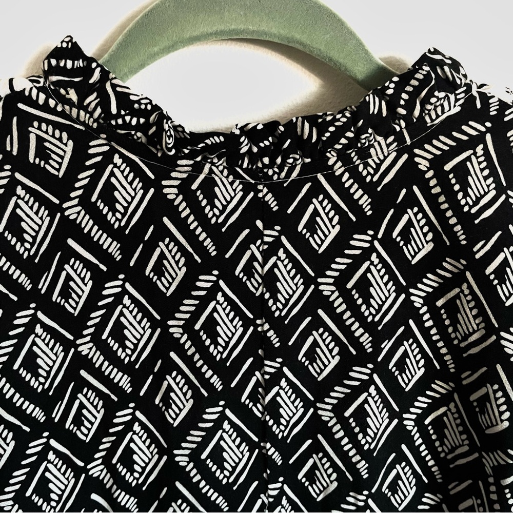 Zara Patchwork Geo Contrast Print Bohemian Mini Dress Size M NWT - Picture 14 of 16